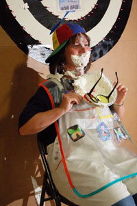 Marie with pie in face