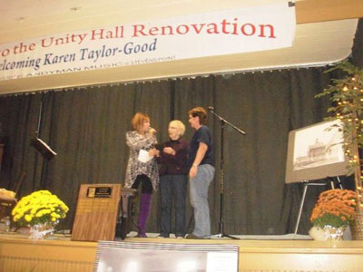 karen, marge and sue on stage