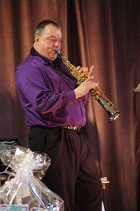 the sax player