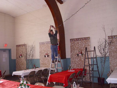 wall decorations and tables